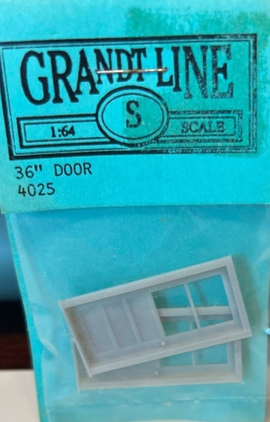 Grandt Line 4025 S - 3"/16 Scale 36" Door W/2 Pane Window (Pack of 2)