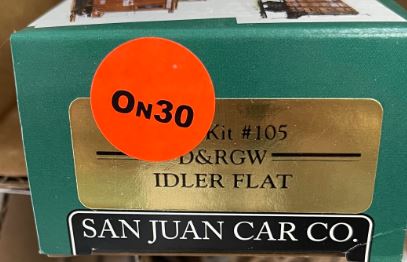 San Juan Car Co 105 On30 D&RGW Idler Flat Kit