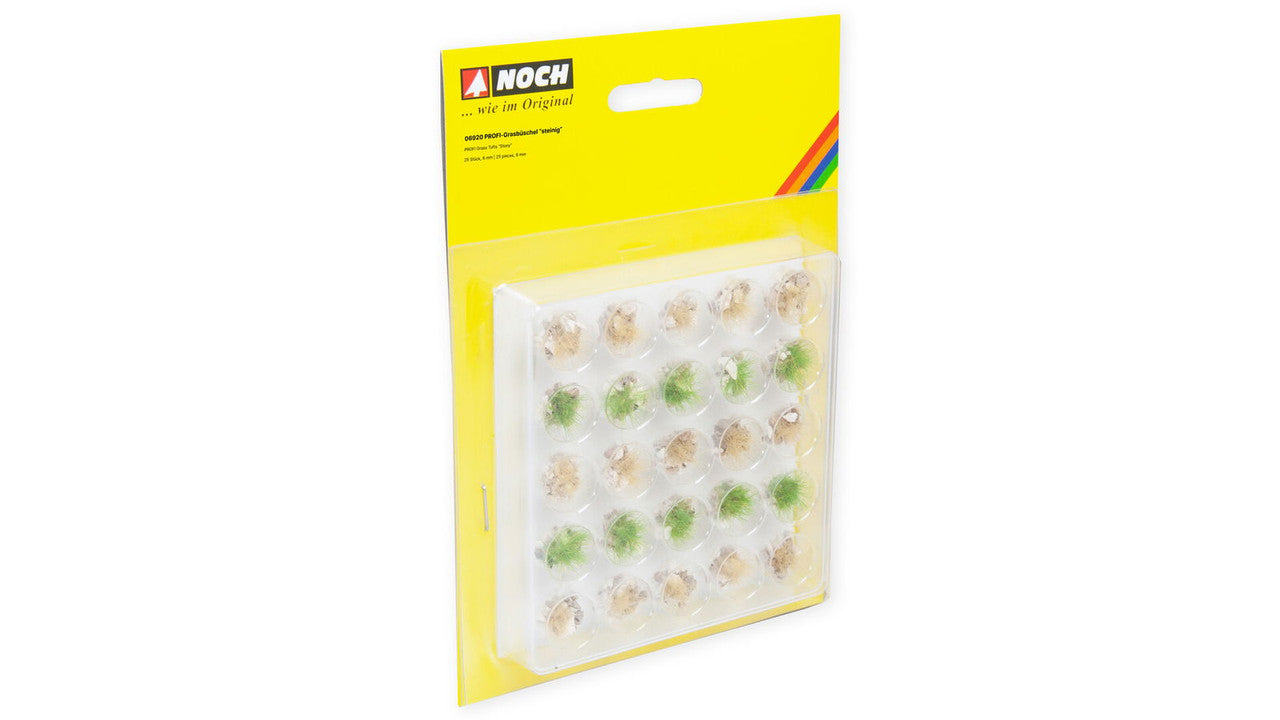 Noch 06920 HO/TT/N/Z/O/1/G PROFI Grass Tufts 6mm Stony (Pack of 25)