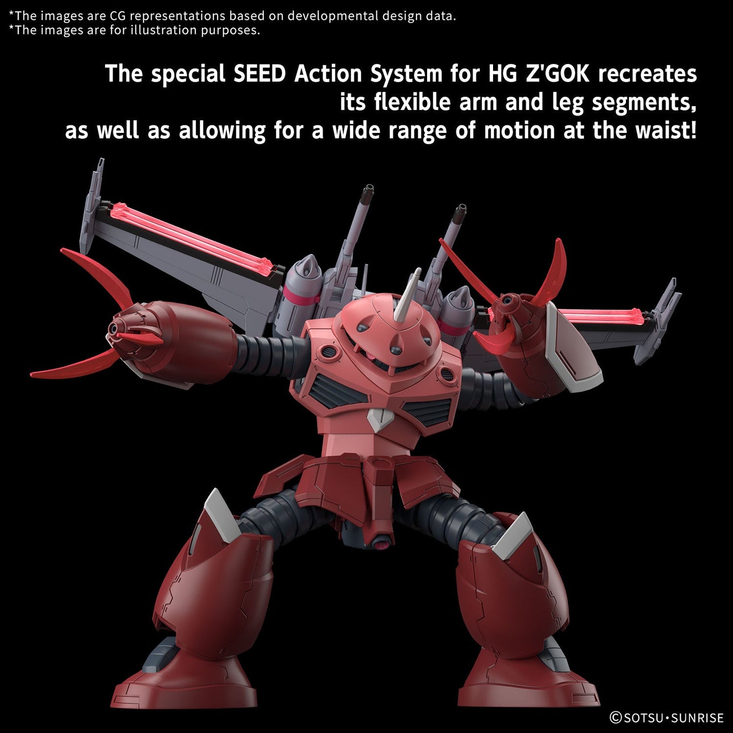 Bandai 2750722 1:144 HGCE Z'Gok (Seed Freedom Ver.) Plastic Model Kit