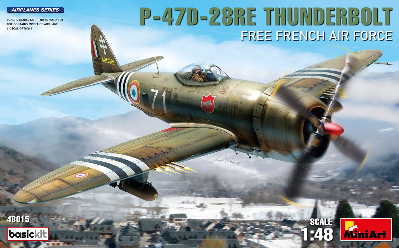 MiniArt 48015 1:48 Republic P-47D-28RE Thunderbolt Aircraft Plastic Model Kit