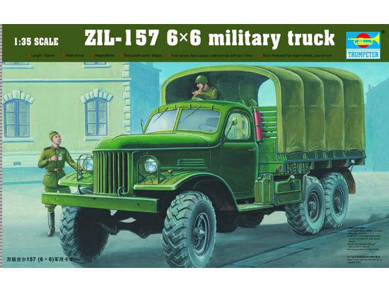 Trumpeter 01001 1:35 ZIL-157 6X6 Military Truck Plastic Model Kit