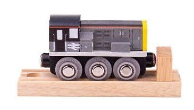 Big Jig Rails BJT498 Gray & Black Wooden Class 8 Diesel Shunter Train