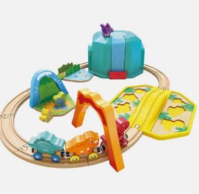 Hape International E3828 Wooden Dinosaur Train Bucket Set