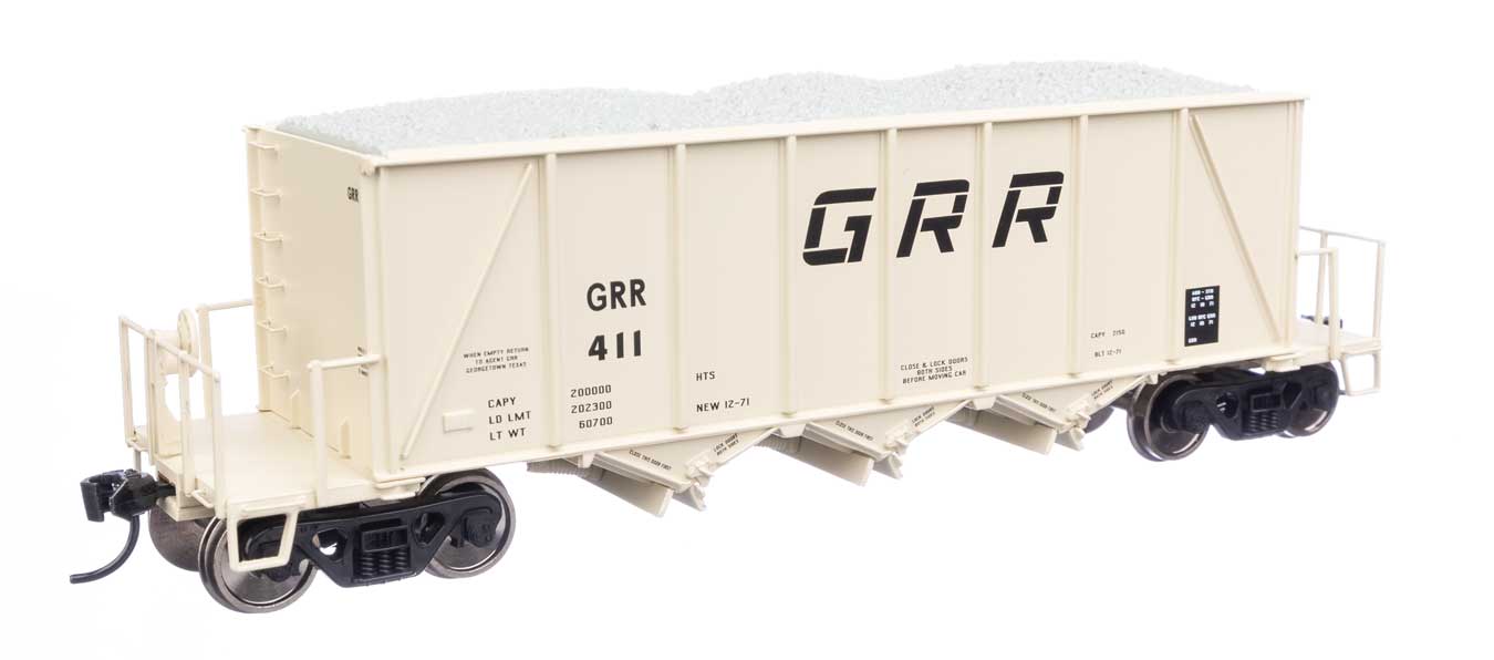 Walthers 920-106041 HO GRR RTR 40' Ortner 100-Ton Open Aggregate Hopper #411