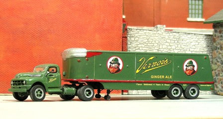 Sylvan Models SE13 HO 1952 Tractor with Keg Trailer w/Vernors Decals Resin Kit