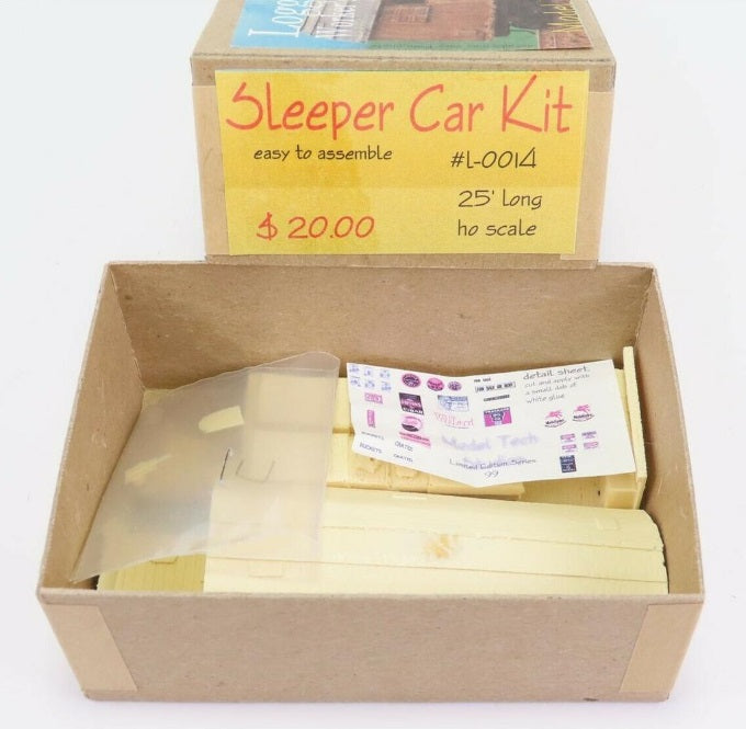 Model Tech Studios L-0014 HO Scale Sleeper Car 25 Foot Long Kit