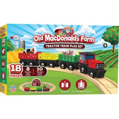 Train Enthusiast Vendors 423174 Old MacDonald's Farm Tractor Train Play Set