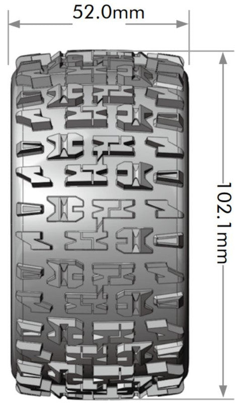 Louise R/C L-T3227SX 1:10 ST-Pioneer Soft Stadium Truck Tires