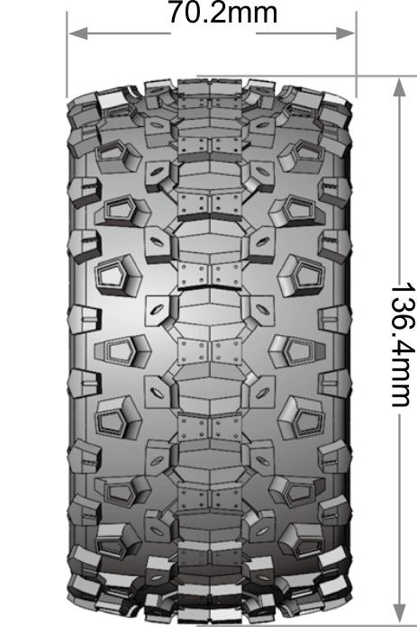 Louise R/C L-T3309SX 1:10 Traxxas Maxx MFT MT-Uphill Soft Monster Truck Tires