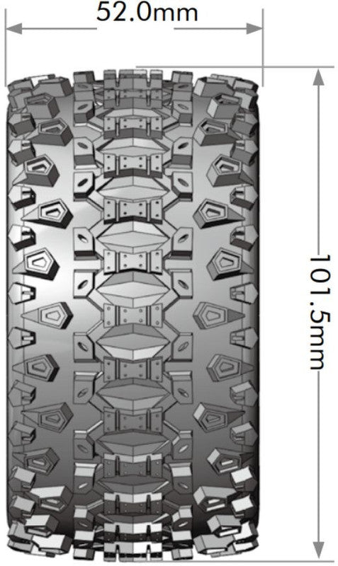 Louise R/C L-T3211SX 1:10 ST-Uphill Soft Stadium Truck Tires