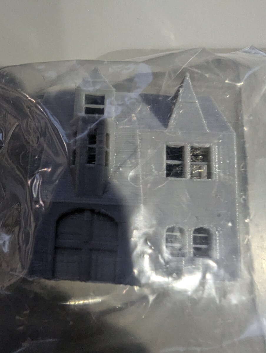 CrutchForm ZG05R Z Scale 3D Printed Undecorated Plastic Contemporary House