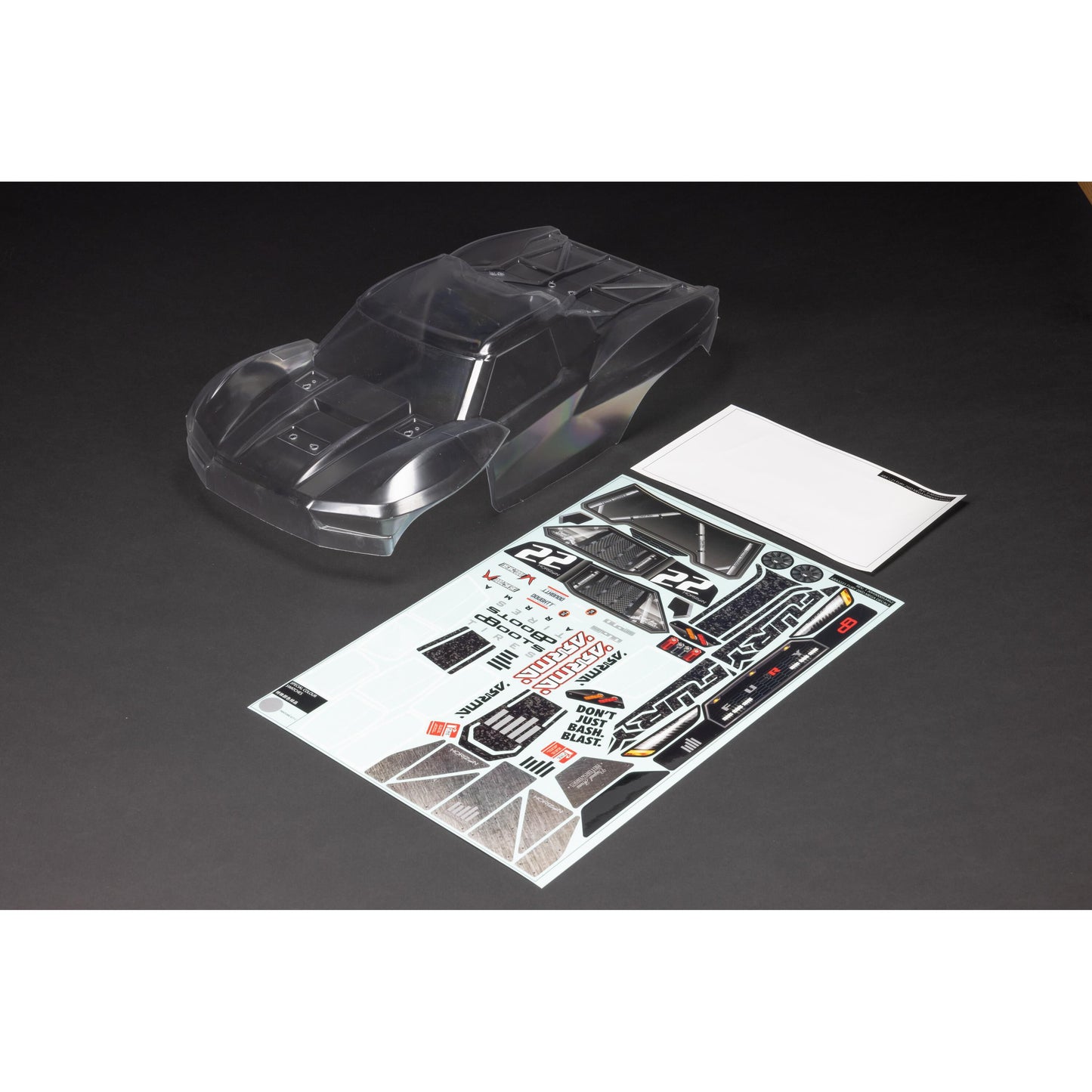 ARRMA ARA-1581 1:10 FURY 2WD Clear Body with Decals & Window
