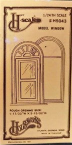 Houseworks H5043 1/24th Scale Rough Opening Model Window 1-17/32" W x 3-13/32" H