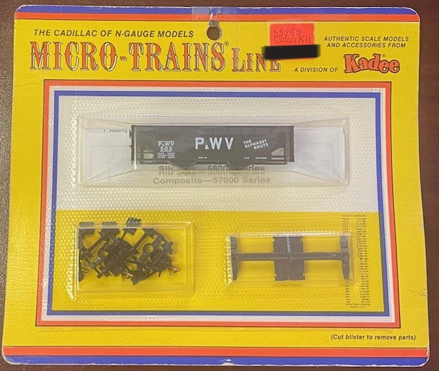 Kadee 081684-1 N Micro-Trains Line 33' P&WV Twin Bay Hopper Kit