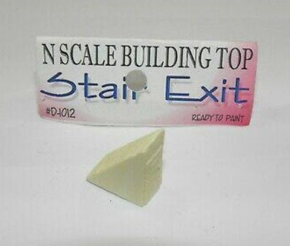 Model Tech Studios D4012 N Scale Building Top Stair Exit Ready To Paint