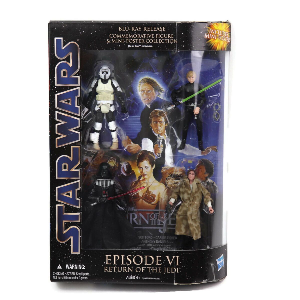 Hasbro 35955 Star Wars: Episode VI Blu-ray Commemorative Figure/Mini-Poster Set