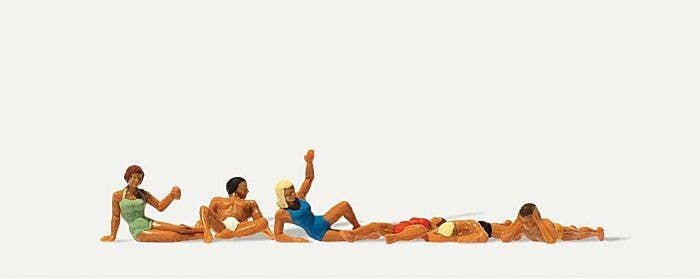 Merten 210954 HO Sun Bathers Figures (Set of 6)