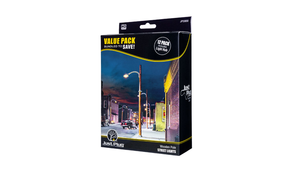 Woodland Scenics JP5900 HO Wooden Pole Value Pack (Pack of 12)