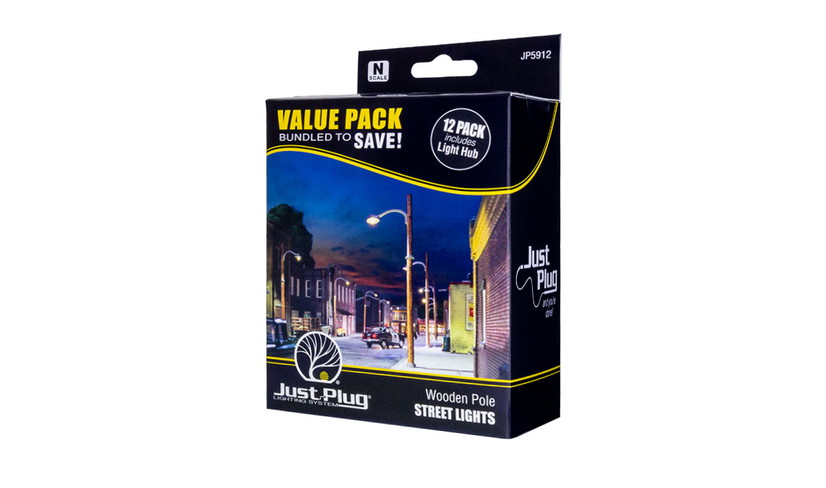 Woodland Scenics JP5912 N Wooden Pole Value Pack (Pack of 12)
