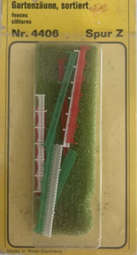 Noch 4406 Z Scale Fences Assortments (Pack of 9)