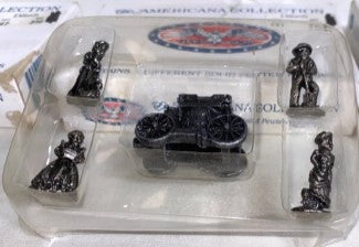 The Americana Pewter Collection AH48 HO Liberty Falls Stagecoach & Figures Set