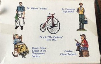 The Americana Pewter Collection AH135 HO Handpainted Pewter Bicycle & Figure Set