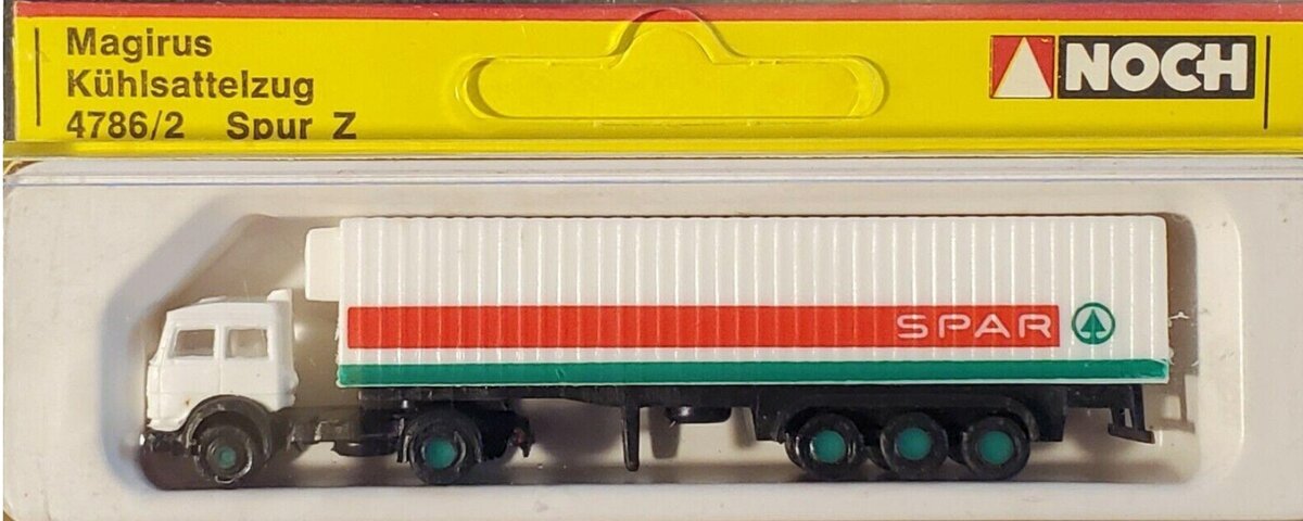 Noch 4786/2 Z Gauge SPAR Mercedes Refrigerator Box Semi Truck Trailer