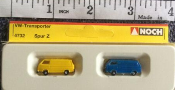 Noch 4732 Z Scale VW Van Set Assorted Colors (Set of 2)