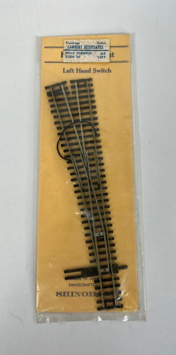 Lambert 6 HOn3 Scale code 70 Left Hand Turnout/Switch