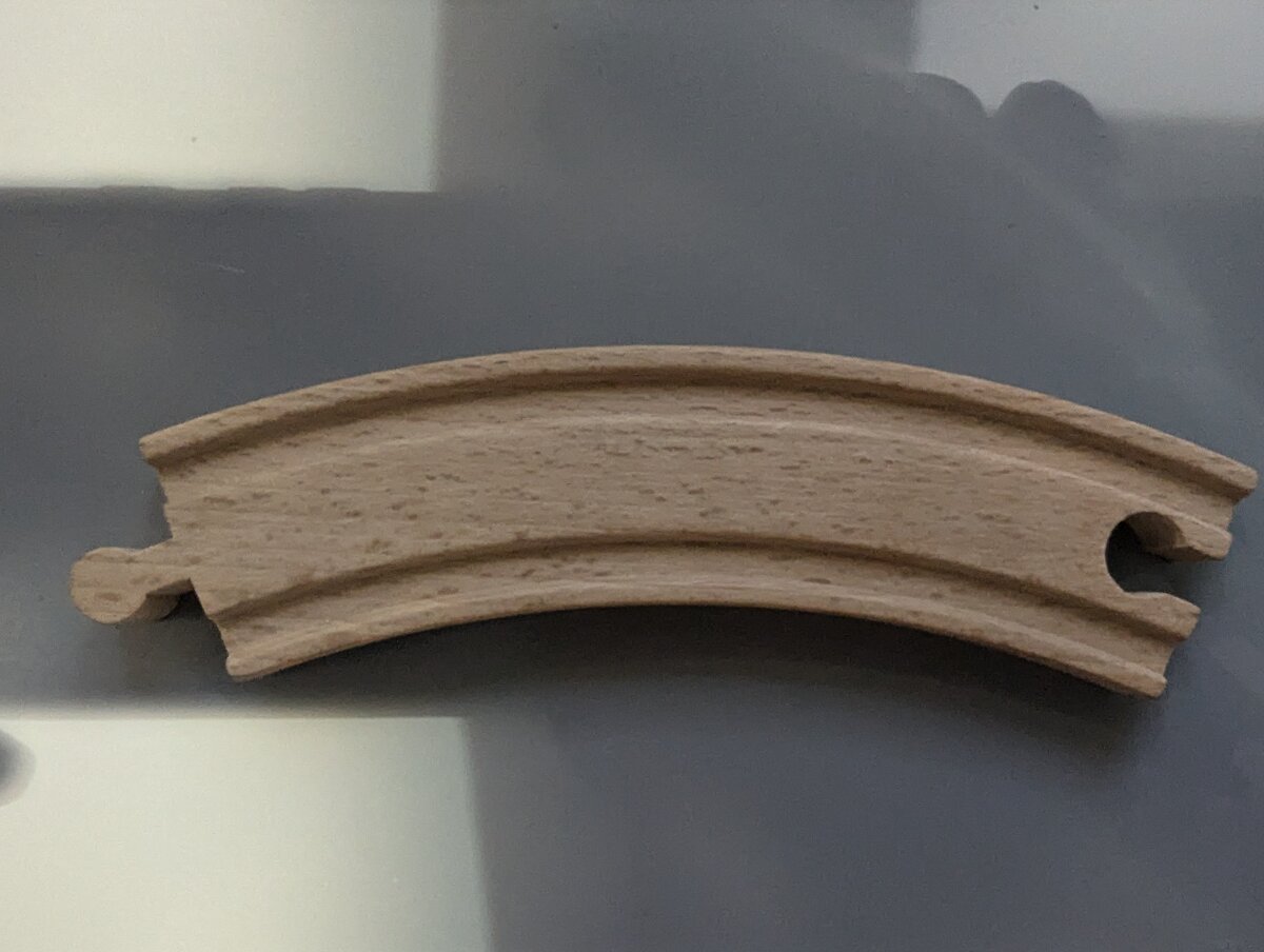 Brio World 32932 Wooden Large Curved Track Approx. 7" (Single Piece)