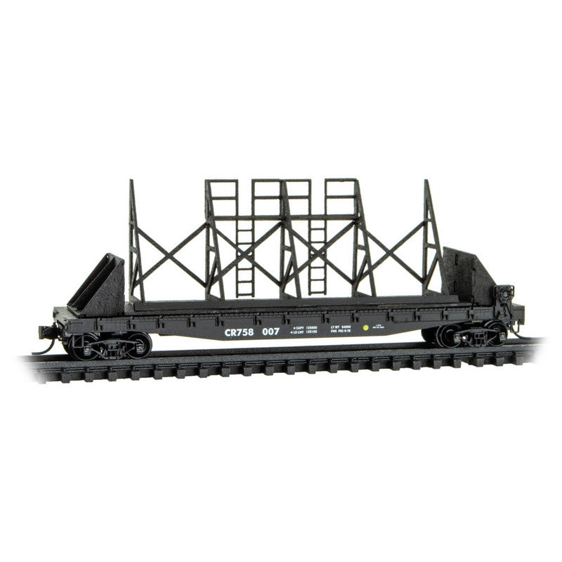 Micro-Trains 04500790 N Conrail MOW Flat Car with Bettendorf Trucks #758007