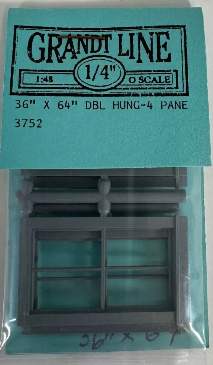 Grandt Line 3752 O 36" x 64" Double Hung 4 Pane Windows Trainz