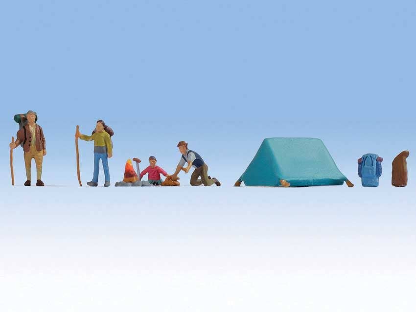 Walthers 949-6081 HO Hikers and Campers Figures (Set of 8)