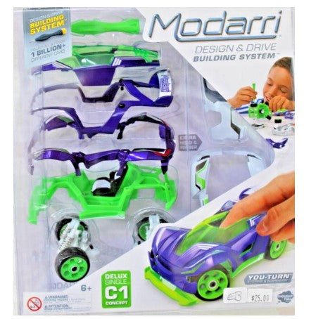 Modarri 1160-01 Metallic Purple & Green C1 Concept Car Delux Single Model Kit