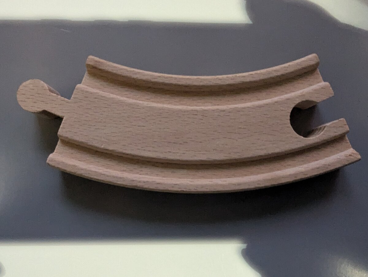 Big Jig Rails 003638 Wooden 4" Curved Track Section
