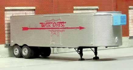 Sylvan Scale Models T-022-1 HO West Coast 34' Stainless Steel Trailer Resin Kit