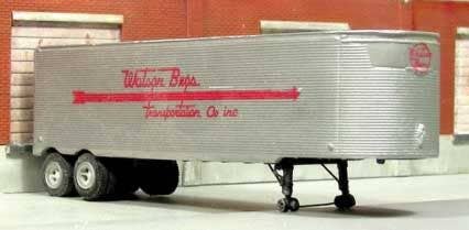 Sylvan Scale Models T-023-2 HO Watson Bros 34' Stainless Steel Trailer Resin Kit