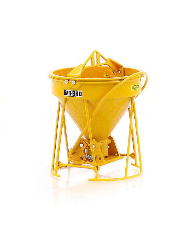 Weiss Brothers WBR002-1902 1:50 Yellow Lightweight Round-Gate Concrete Bucket