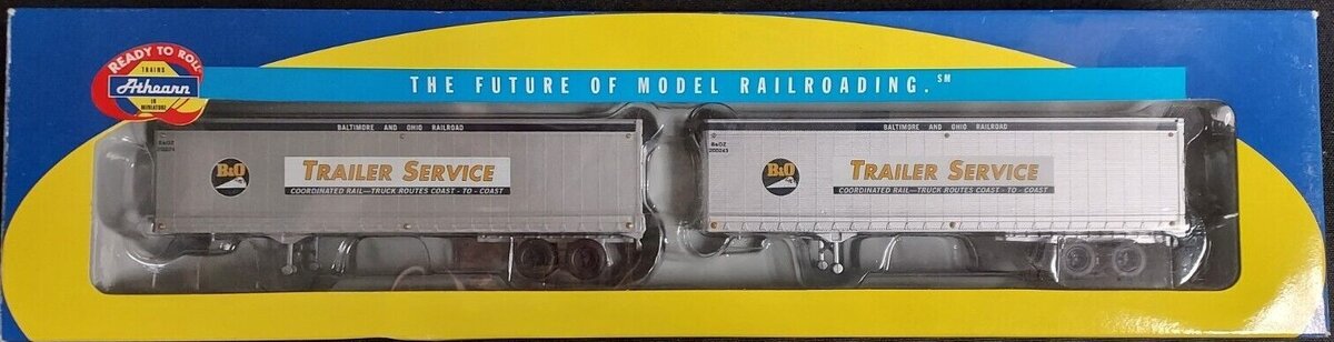 Athearn 70483 HO Baltimore & Ohio 40' Trailers #200174 & 200243 (Set of 2)