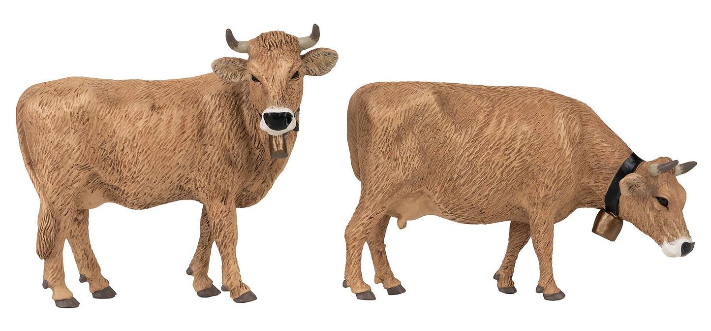 Pola 331554 G Brown Cattle Figure (Set of 2)
