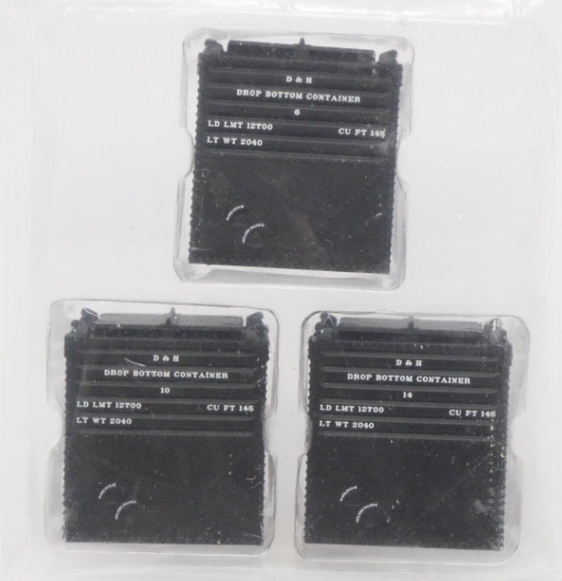 Walthers 933-2112 HO Scale D&H Delaware & Hudson Bulk Container (Pack of 3)