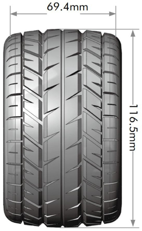 Louise R/C LT3201SX 1:10 MT-Rocket Soft Tire with Removable Hex MT Wheels