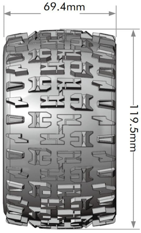 Louise R/C LT3202SX 1:10 MT-Pioneer Soft Tire with Removable Hex MT Wheels