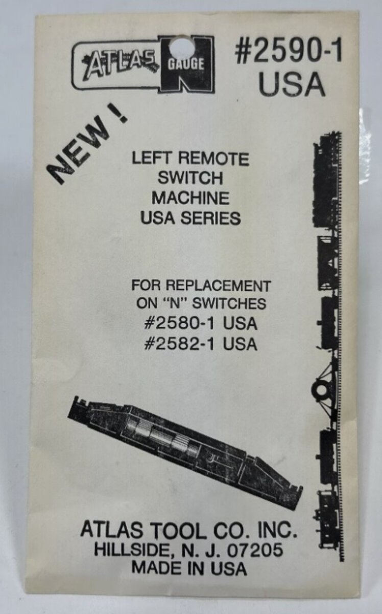 Atlas 2590-1 N Scale Left Remote Switch Machine For Turnout