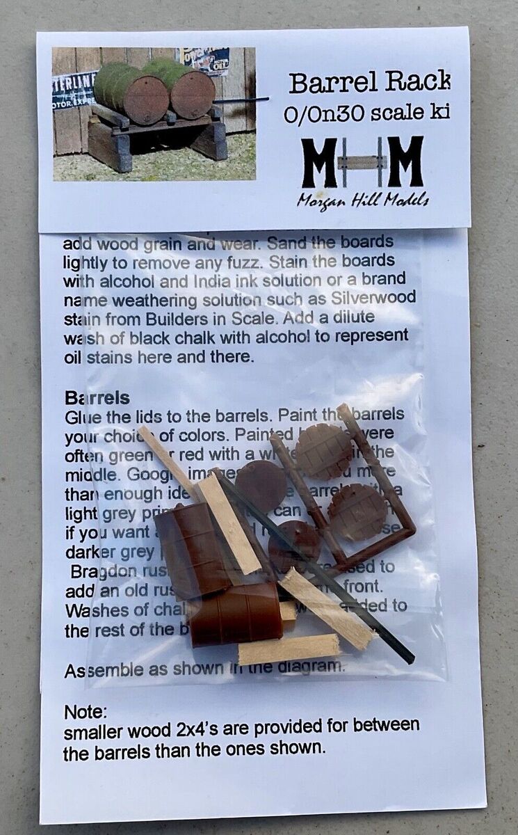 Morgan Hill Models O/On30 Barrel Rack Building Kit – Trainz