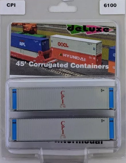 Deluxe Innovations 6100 N Scale CPI 45' Corrugated Containers (Pack of 2)