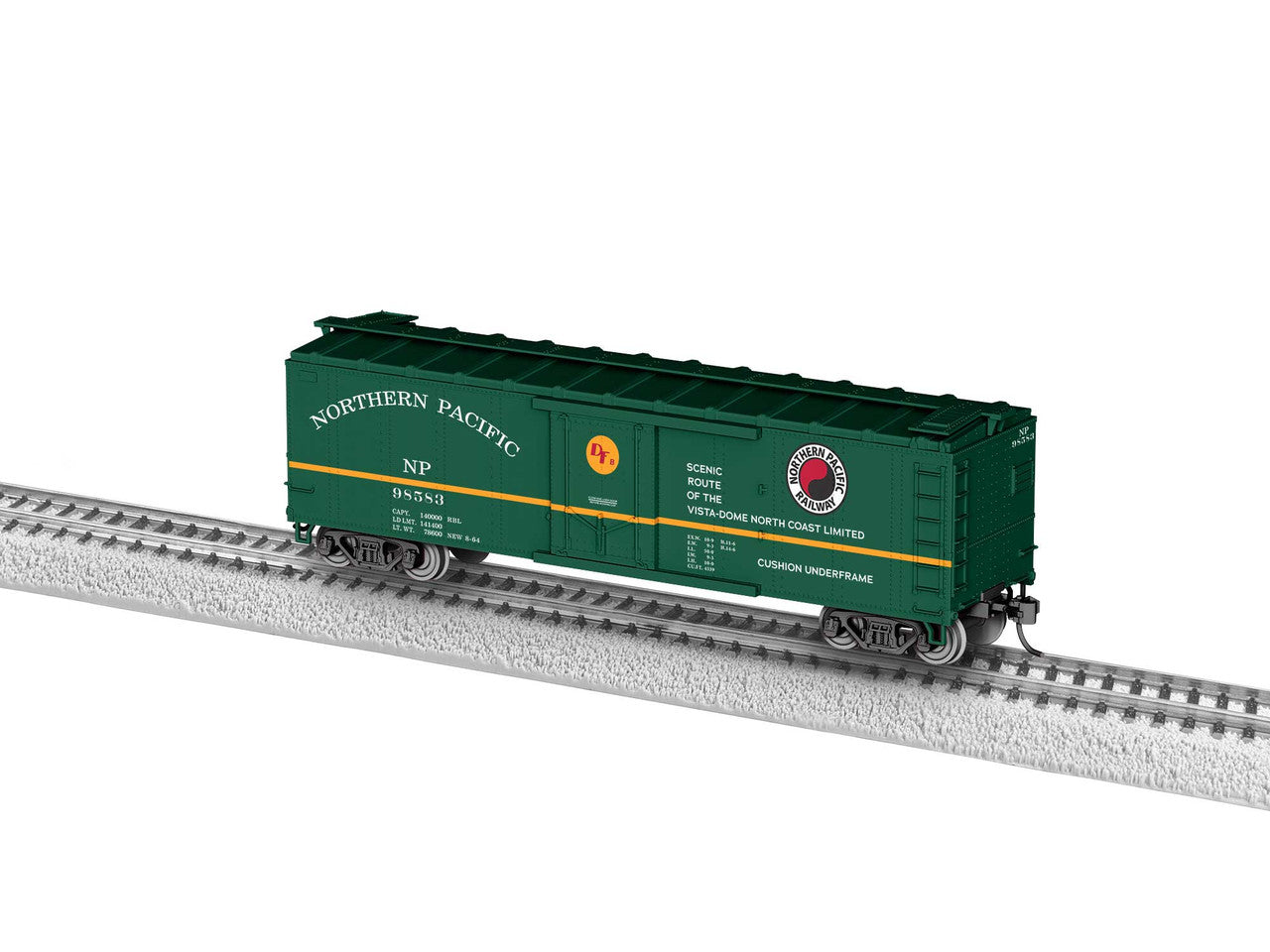 Lionel 2454390 HO Northern Pacific 40' Steel Flat-End Boxcar #98583