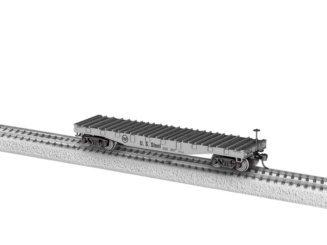 Lionel 2454430 HO US Steel 40' Steel-Deck Steel Mill Flatcar