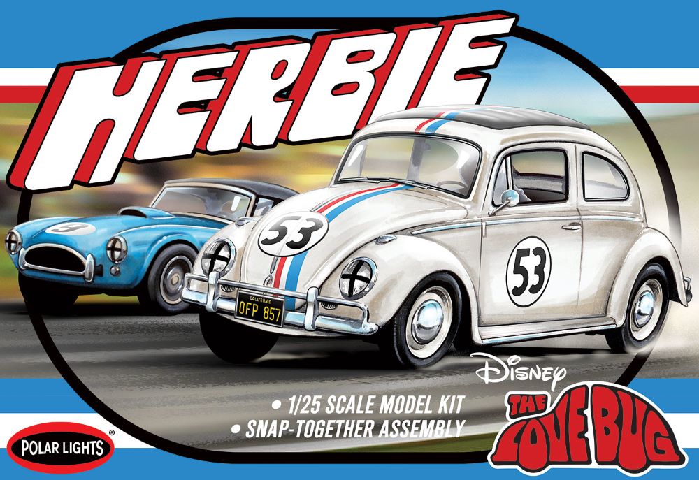 Polar Lights 1005 1:25 Herbie the Love Bug Volkswagen Beetle Plastic Model Kit